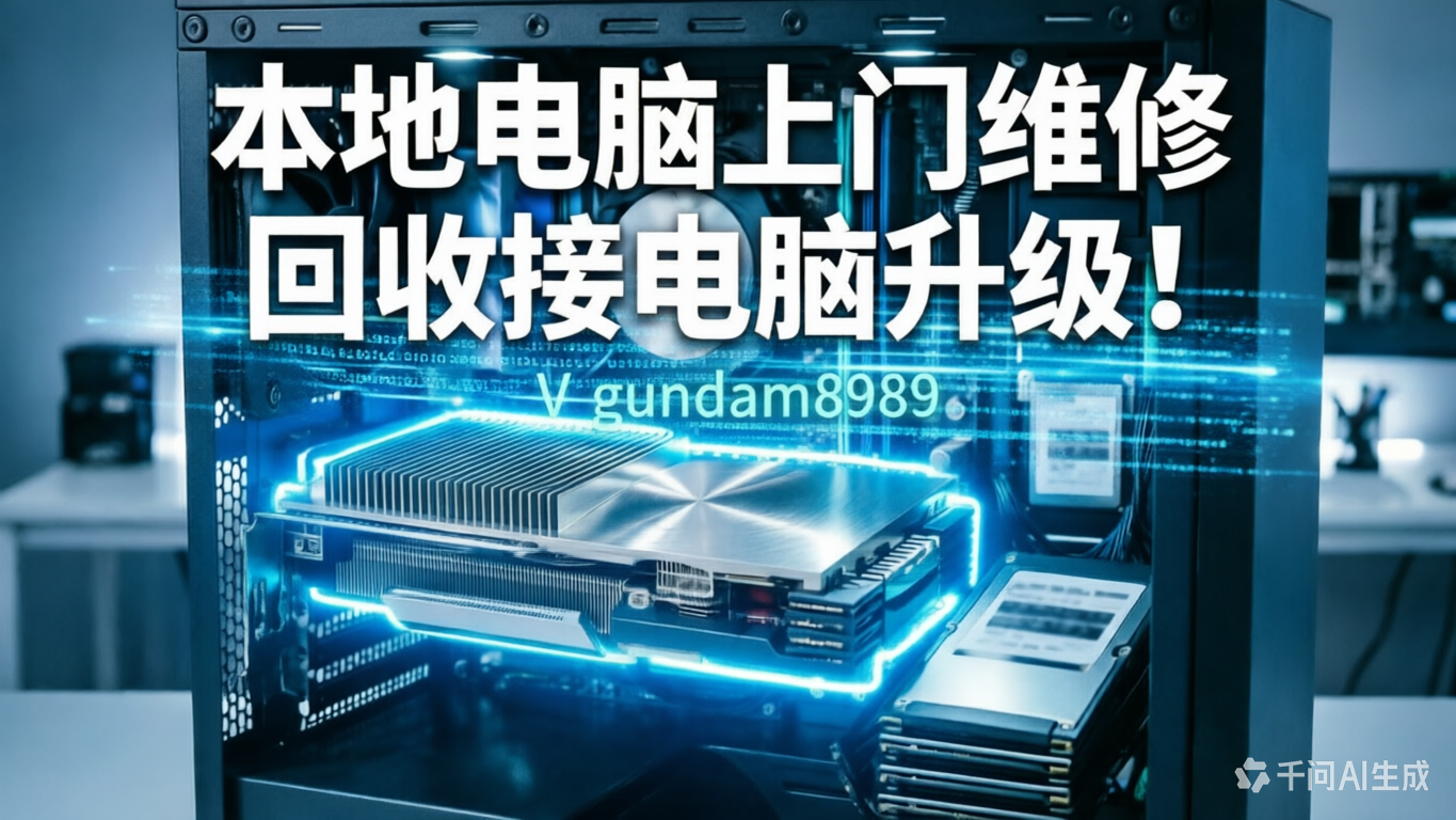 接潢川本地周边，电脑高价回收，品牌组装DIY上门维修 图片
